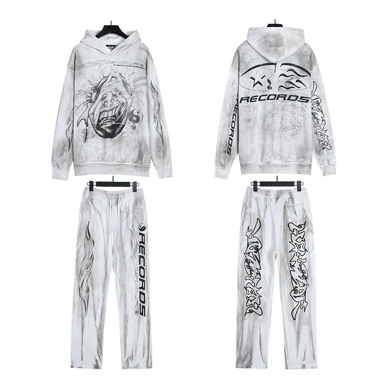 Hellstar Records Graphic Hoodie & Pants Set — front