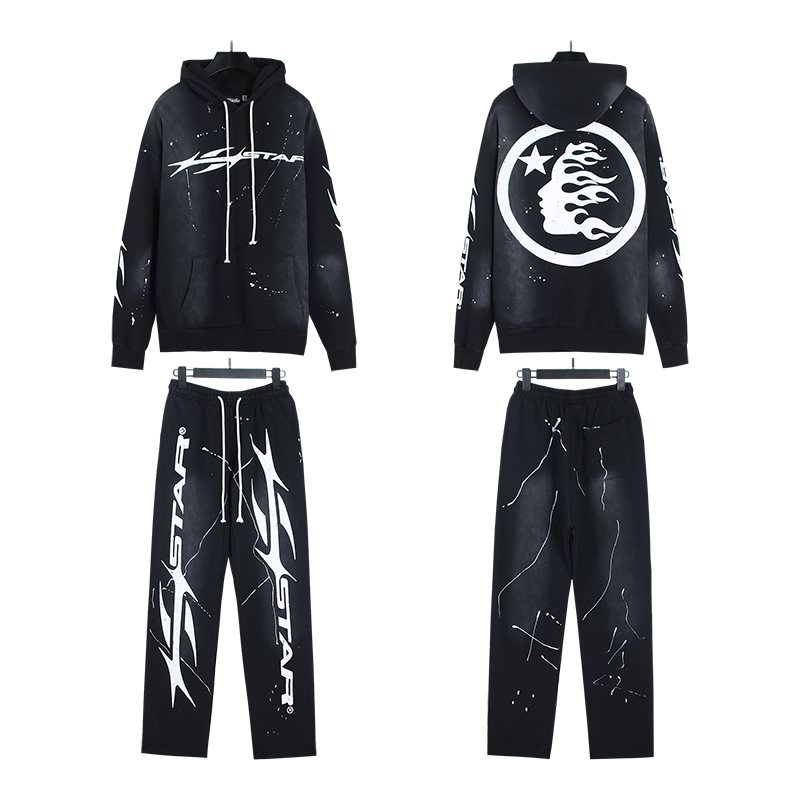Hellstar Circle Back Hoodie and Pants Set — front
