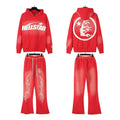 Hellstar Flame Circle Hoodie & Pants Set — front
