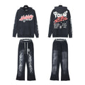 Hellstar Tour Back Flame Hoodie & Pants Set — front