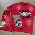 Hellstar Records Flame Face Short-Sleeve Set — front