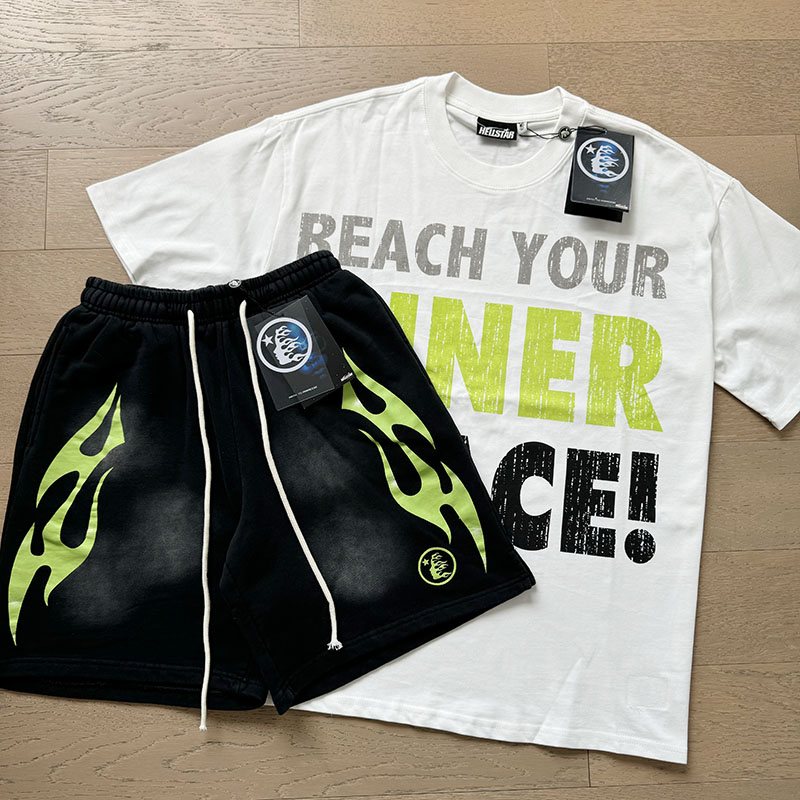 Hellstar Reach Your Inner Peace T-Shirt & Shorts Set — front