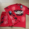 Hellstar Records Splatter T-Shirt & Shorts Set — front