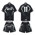 Hellstar Number 11 T-Shirt and Shorts Set — front
