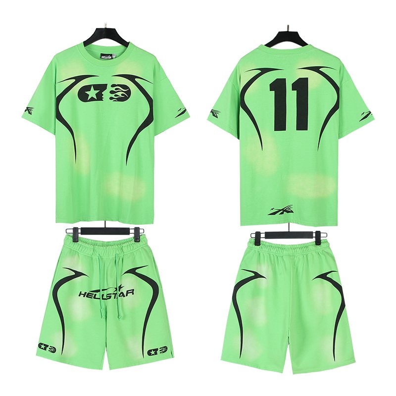 Hellstar Number 11 T-Shirt and Shorts Set — front