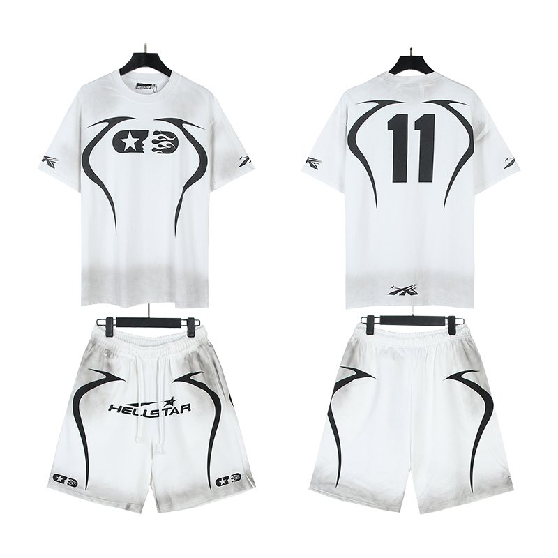 Hellstar Number 11 T-Shirt and Shorts Set — front