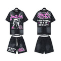 Hellstar Alien Humanity T-Shirt and Shorts Set — front
