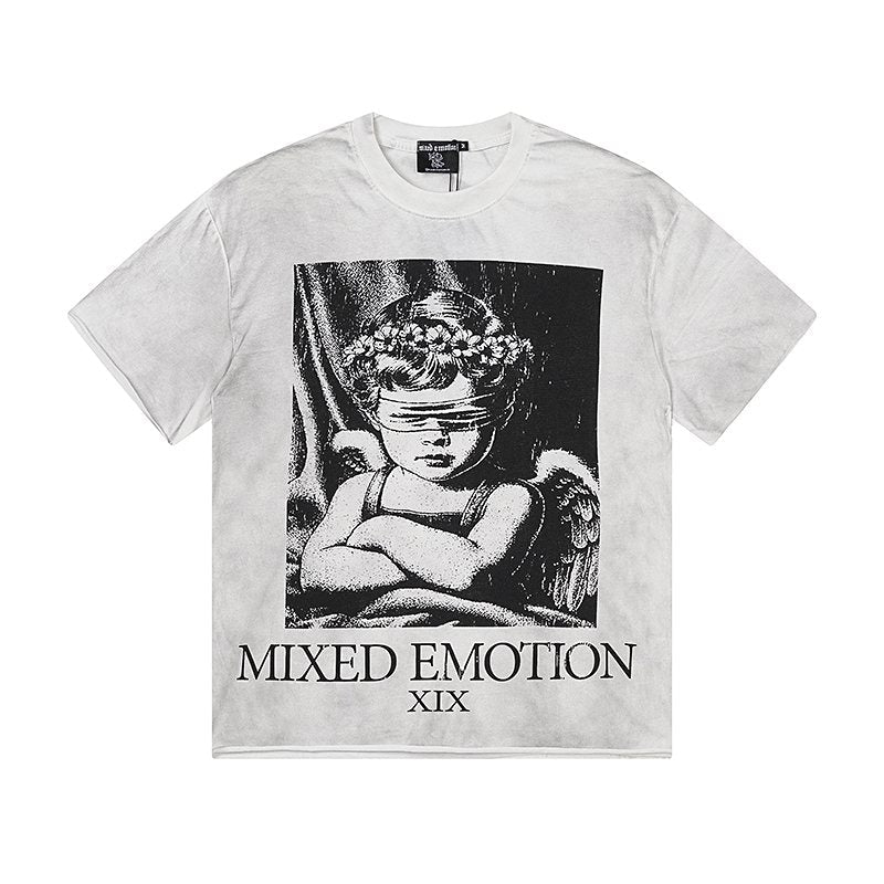 MIXED EMOTION Angel Back-Print Short-Sleeve T-Shirt — hero