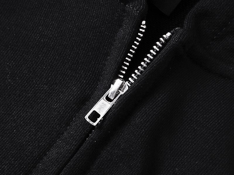MIXED EMOTION Rhinestone Graphic Zip Hoodie — detail