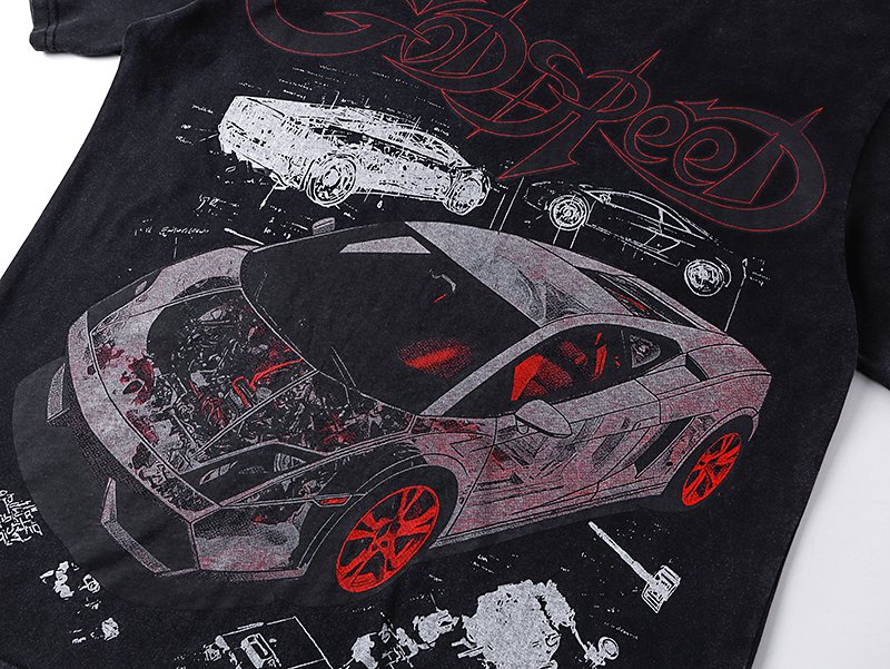 Godspeed Superun Sunday Miami Race Car Graphic T-Shirt — detail