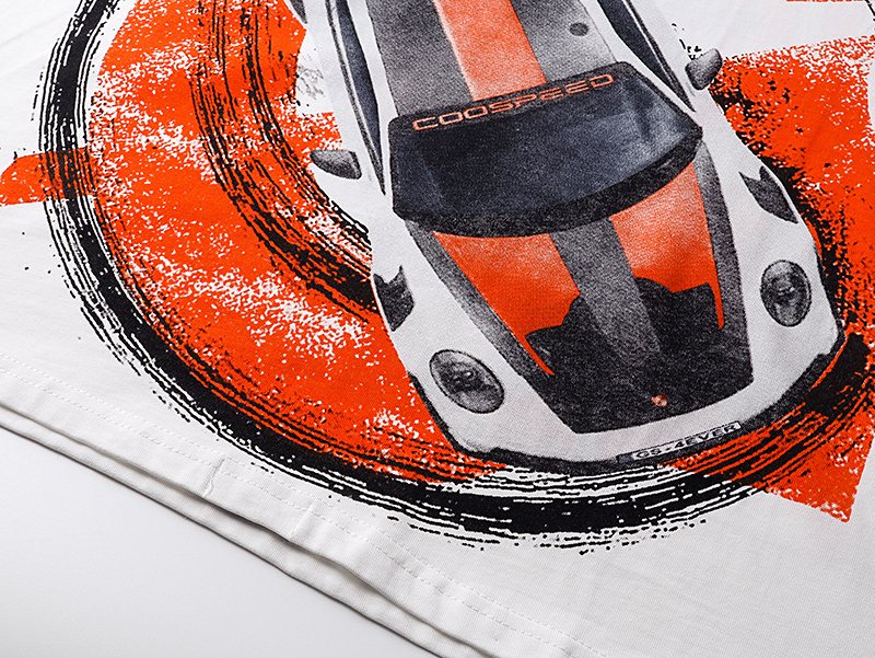 Godspeed Racing Car Graphic Short-Sleeve T-Shirt — detail