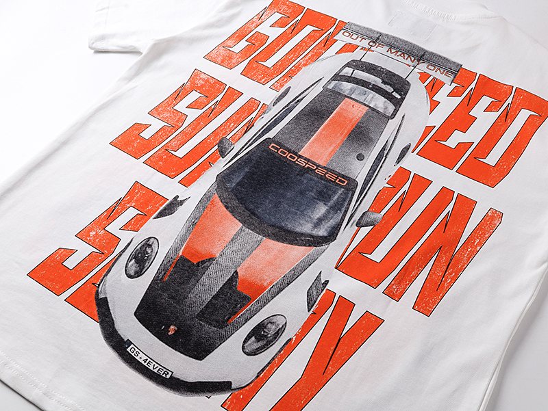 Godspeed Racing Car Graphic Short-Sleeve T-Shirt — detail
