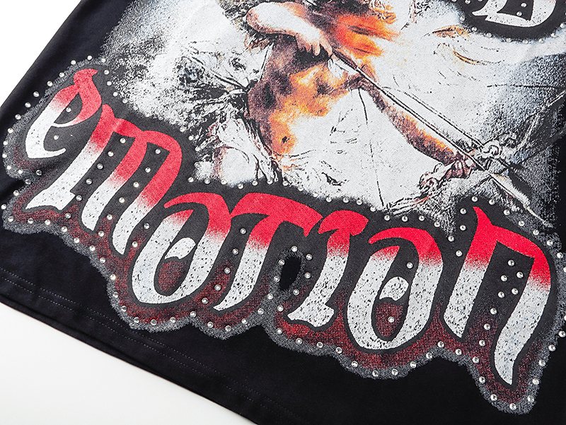 MIXED EMOTION Angel Graphic Short-Sleeve T-Shirt — detail