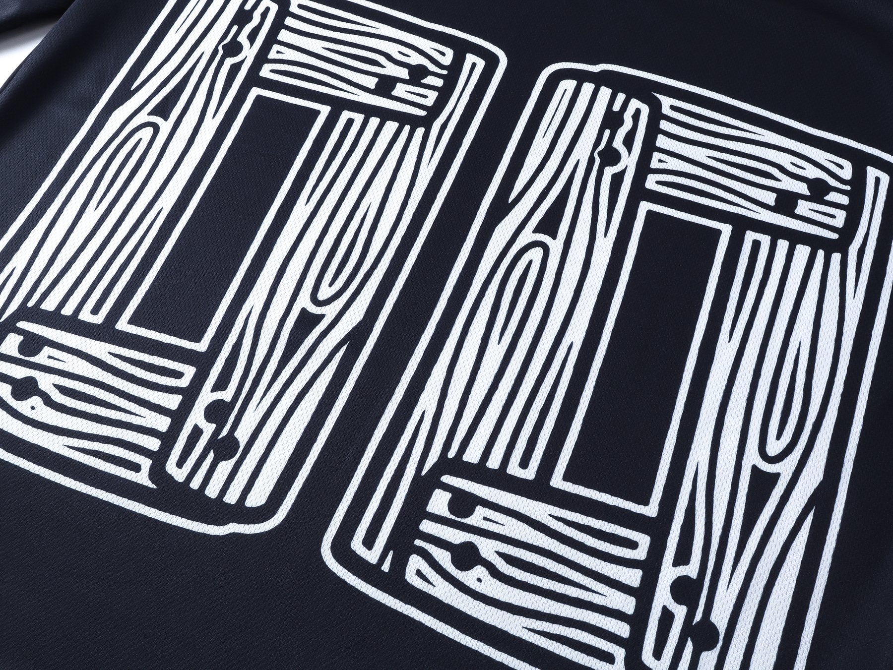 MIXED EMOTION V-Neck Jersey-Style Long-Sleeve T-Shirt — detail