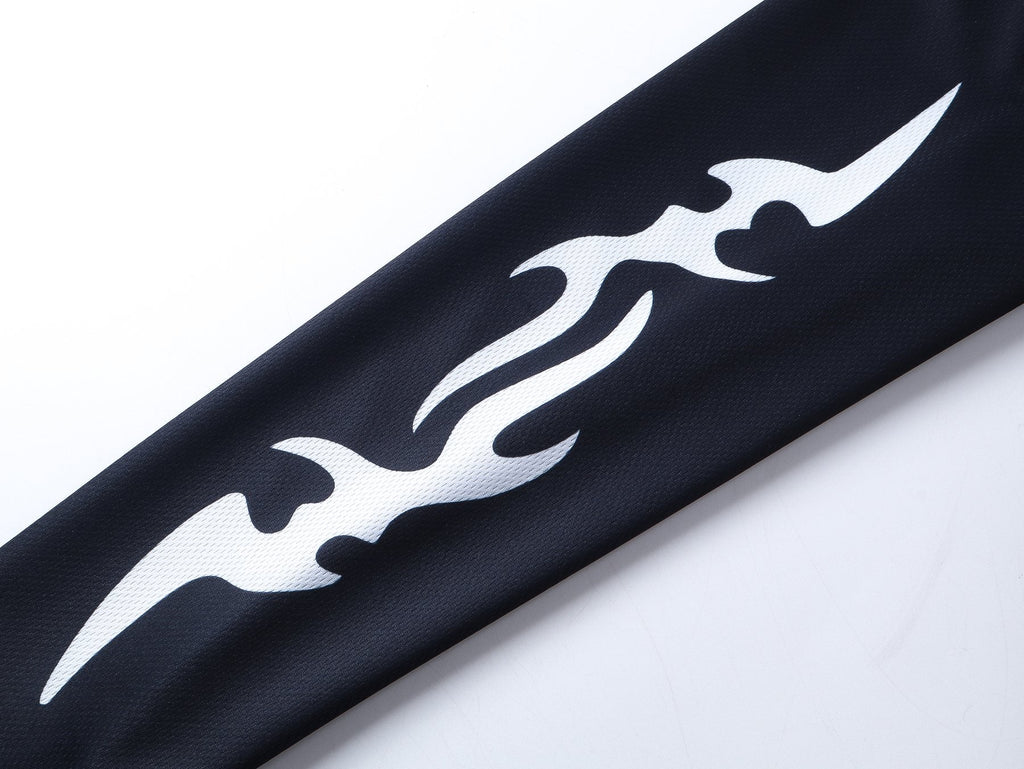 MIXED EMOTION V-Neck Jersey-Style Long-Sleeve T-Shirt — detail