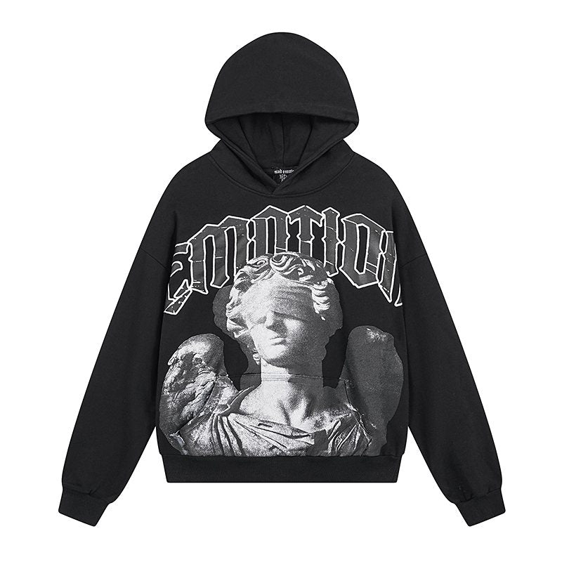 MIXED EMOTION Blind Angel Graphic Hoodie — front