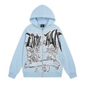 MIXED EMOTION Rhinestone Graphic Full-Zip Hoodie — hero