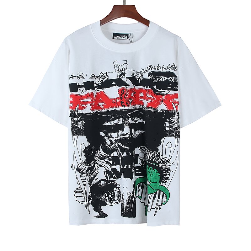 Hellstar White Front & Back Graphic T-Shirt — hero