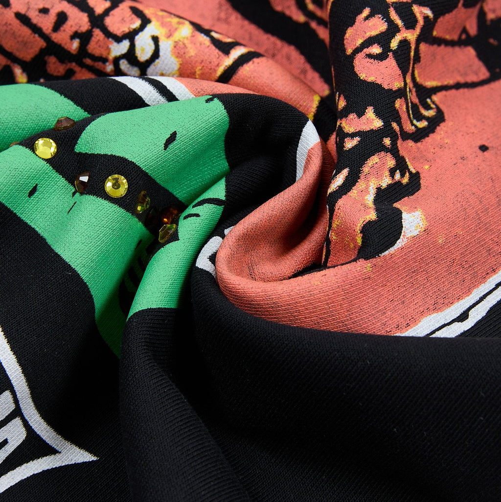 HARMONY Raw-Edge Graphic T-Shirt — fabric_closeup