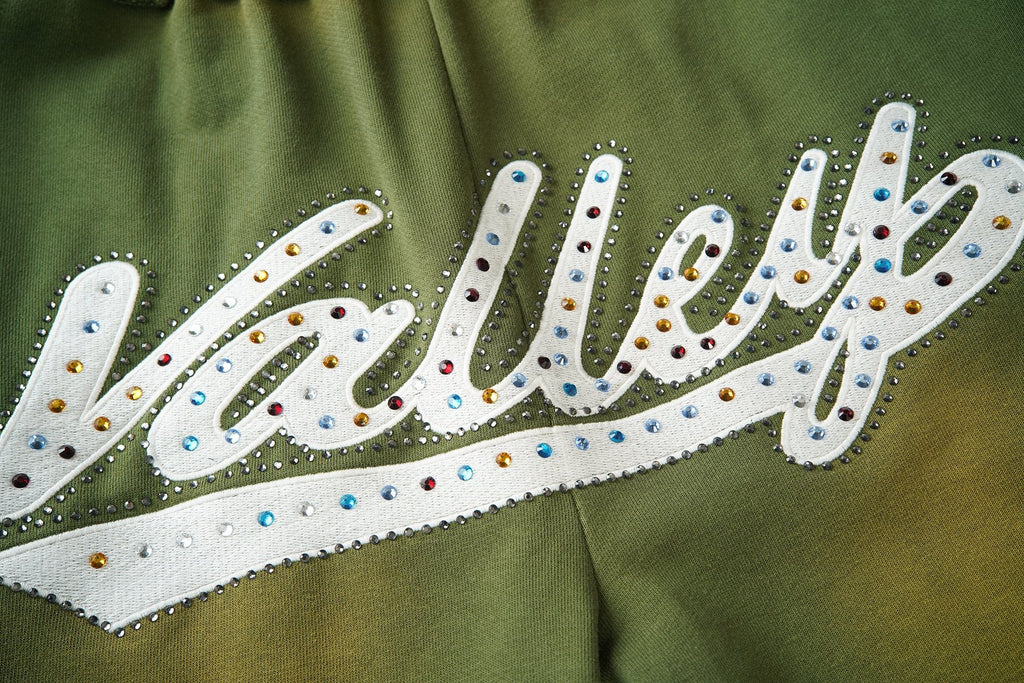 Valley Rhinestone Graphic Sweatpants — detail