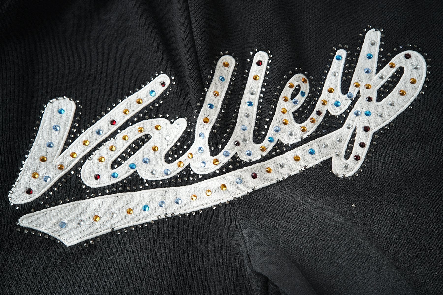 Valley Rhinestone Graphic Sweatpants — detail