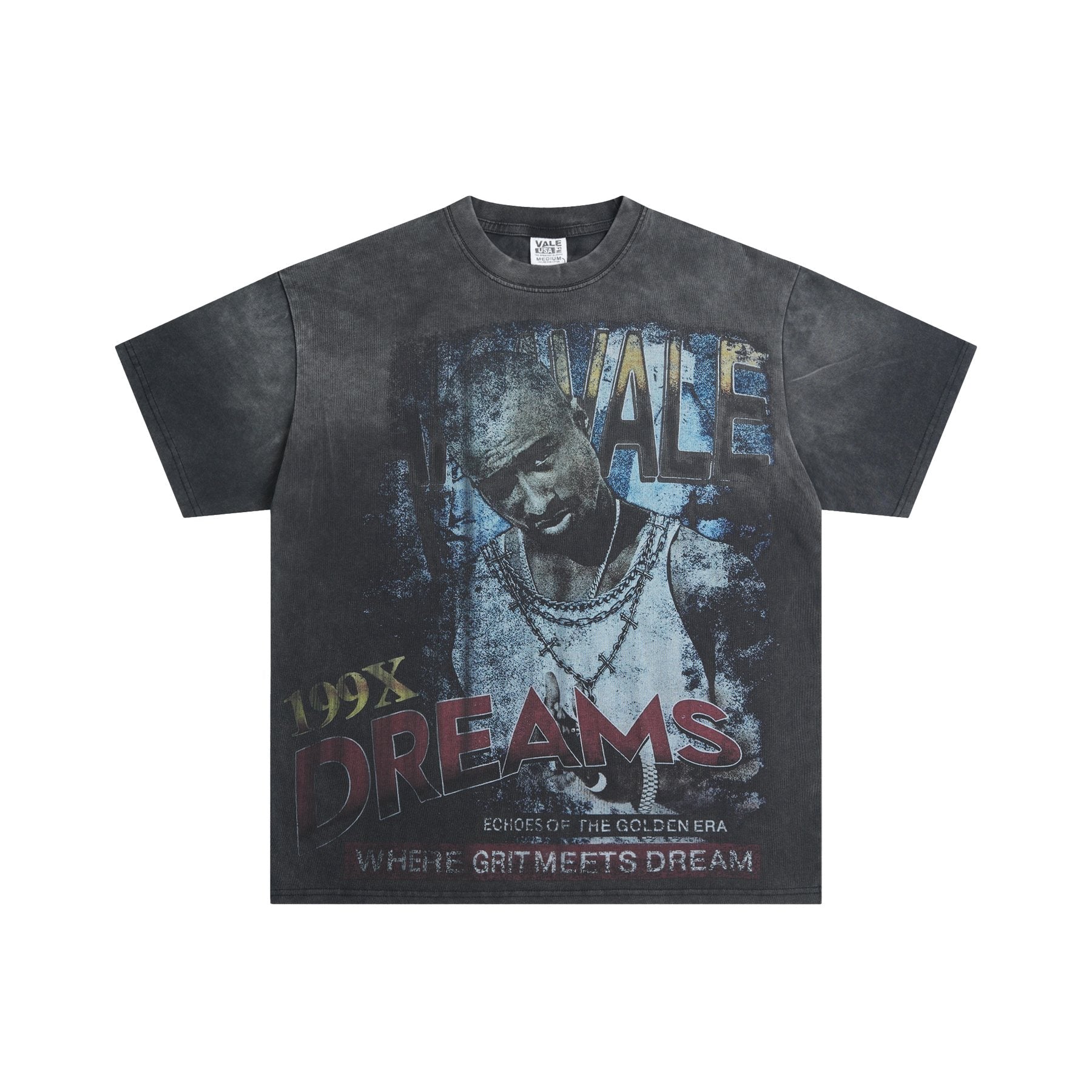 VALE USA 199X Dreams Portrait Graphic T-Shirt — front