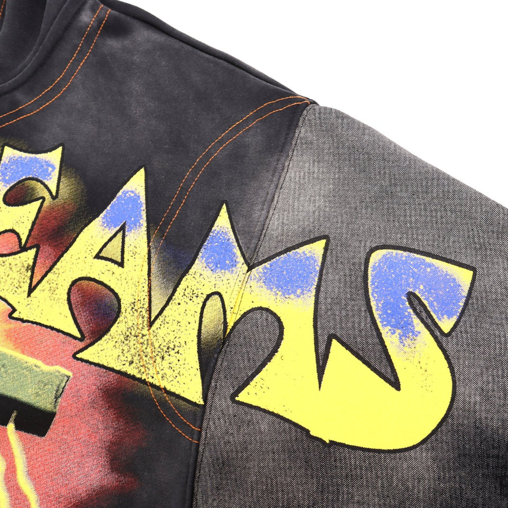 VALE USA Valley of the Damned Skeleton Graphic Zip Hoodie — detail