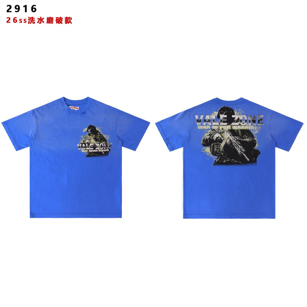 Valley Dreams Soldier Graphic Distressed T-Shirt — hero