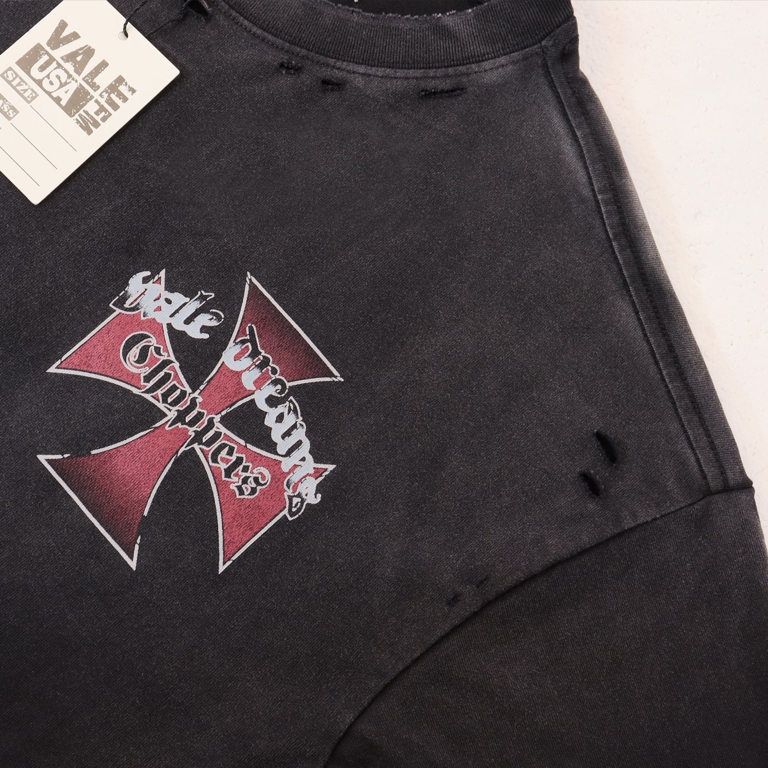 Valley Dreams Choppers Cross Graphic T-Shirt — hang_tag