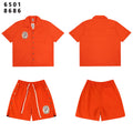 SAINT Tiger Patch Short-Sleeve Shirt & Shorts Set — front