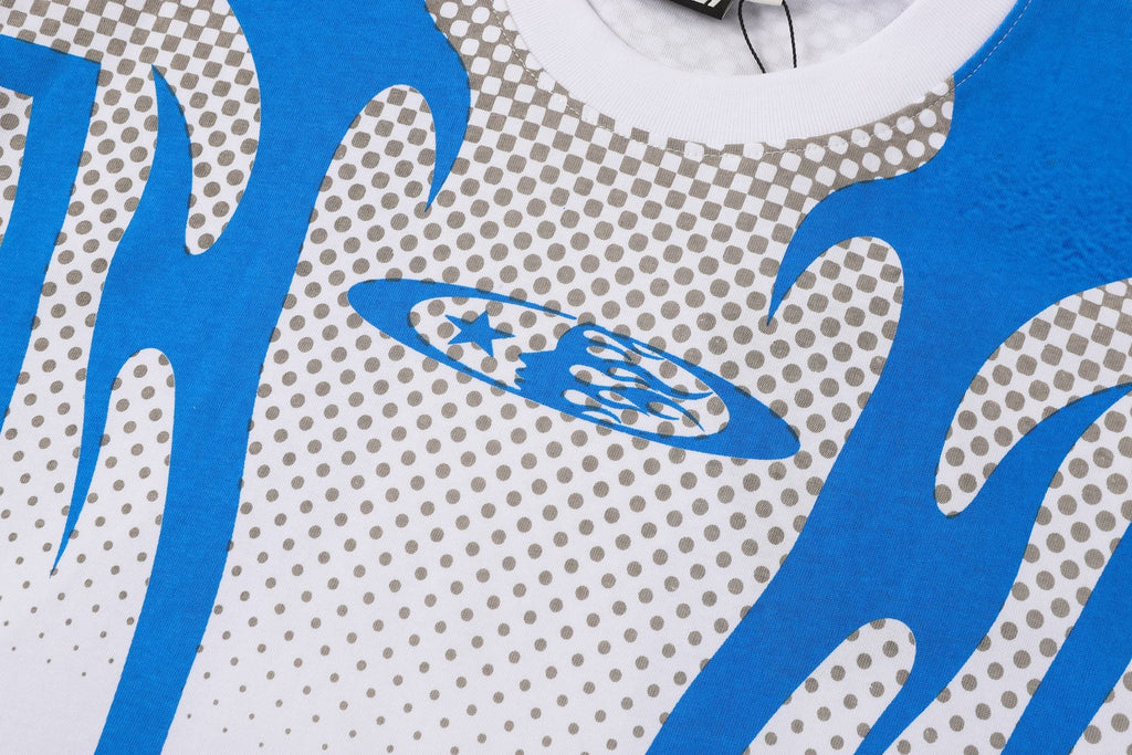 Hellstar Blue Graphic Short-Sleeve T-Shirt — detail