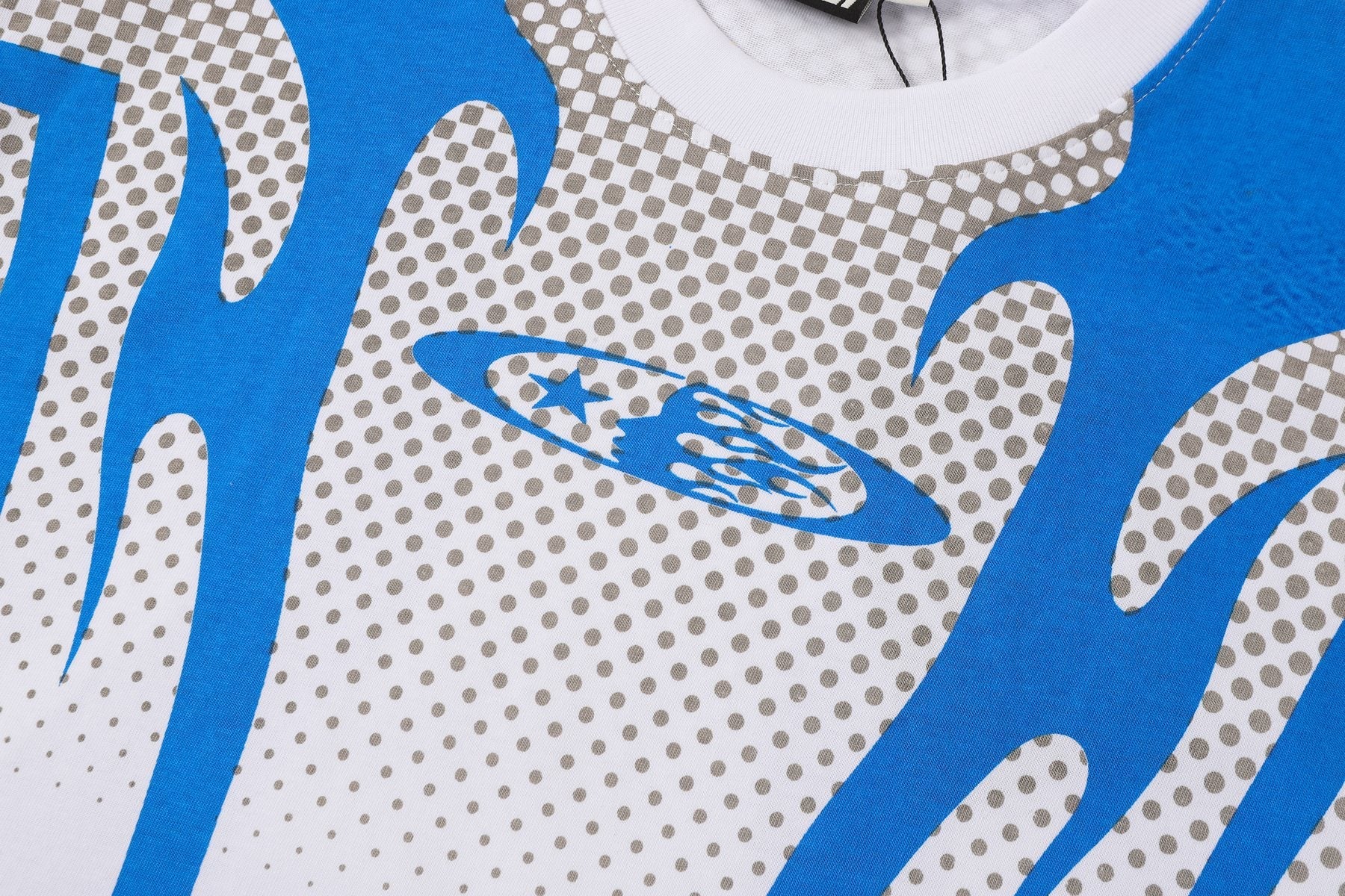 Hellstar Blue Graphic Short-Sleeve T-Shirt — detail