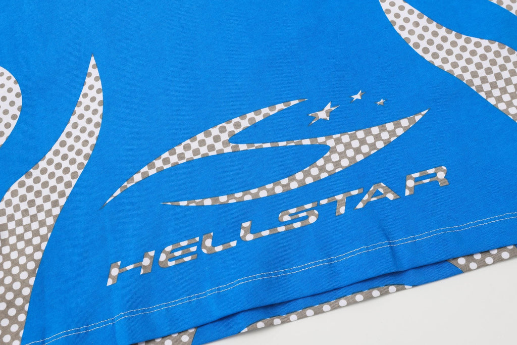 Hellstar Blue Graphic Short-Sleeve T-Shirt — detail