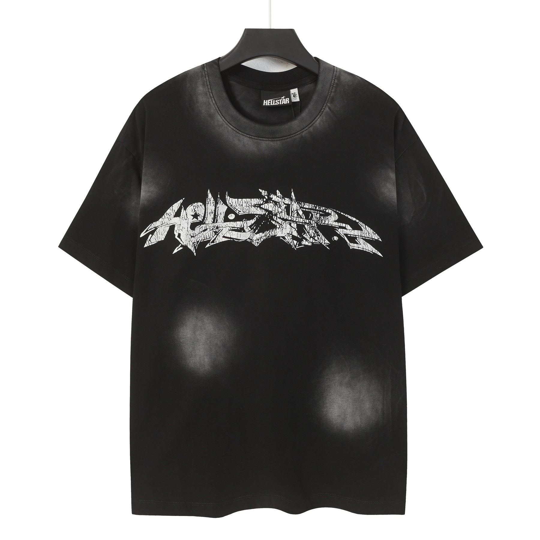 HELISTAR Distressed Silver Graphic T-Shirt — front