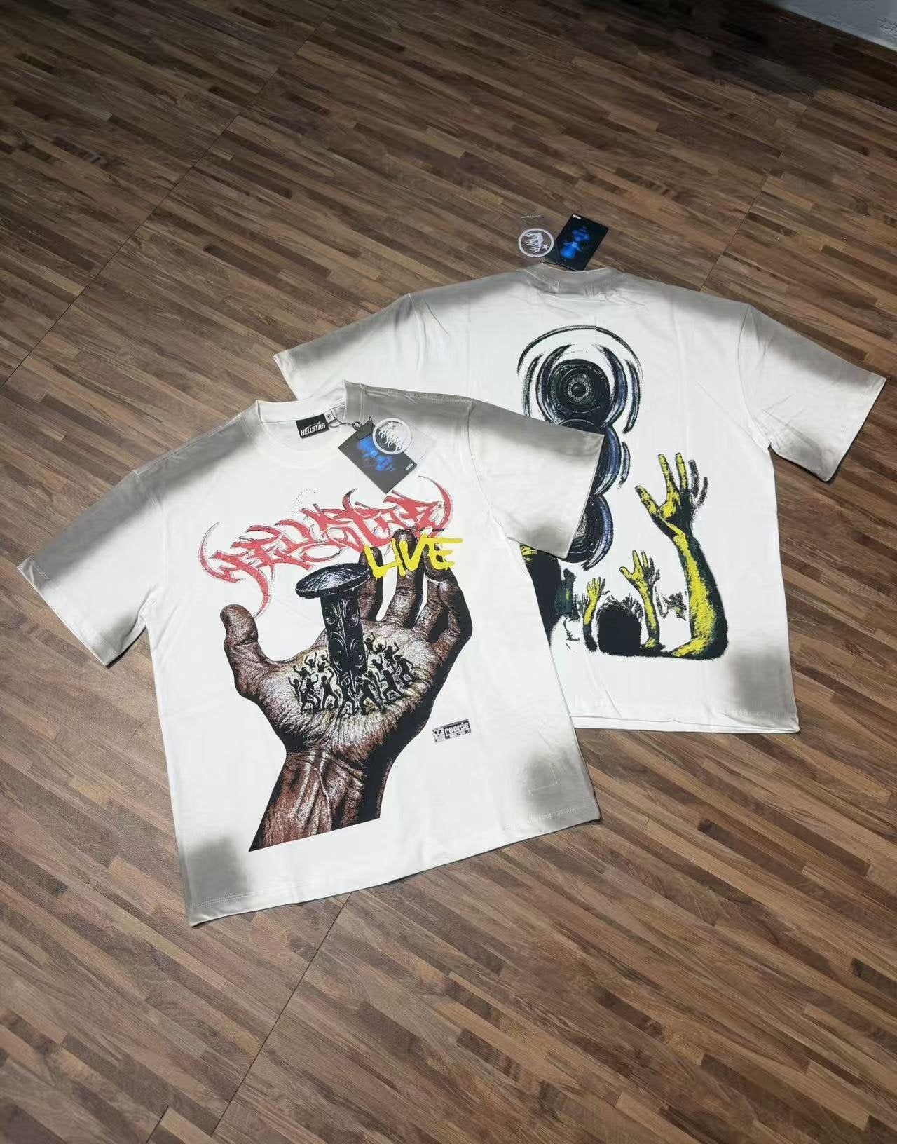 Hellstar Live Graffiti Graphic T-Shirt — context