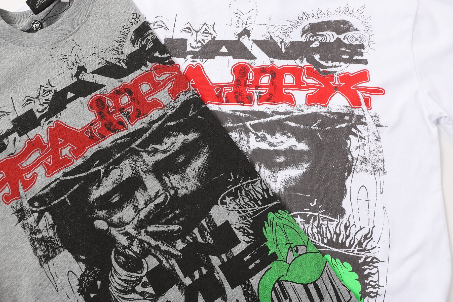 Hellstar Red & Green Graphic Short-Sleeve T-Shirt — detail