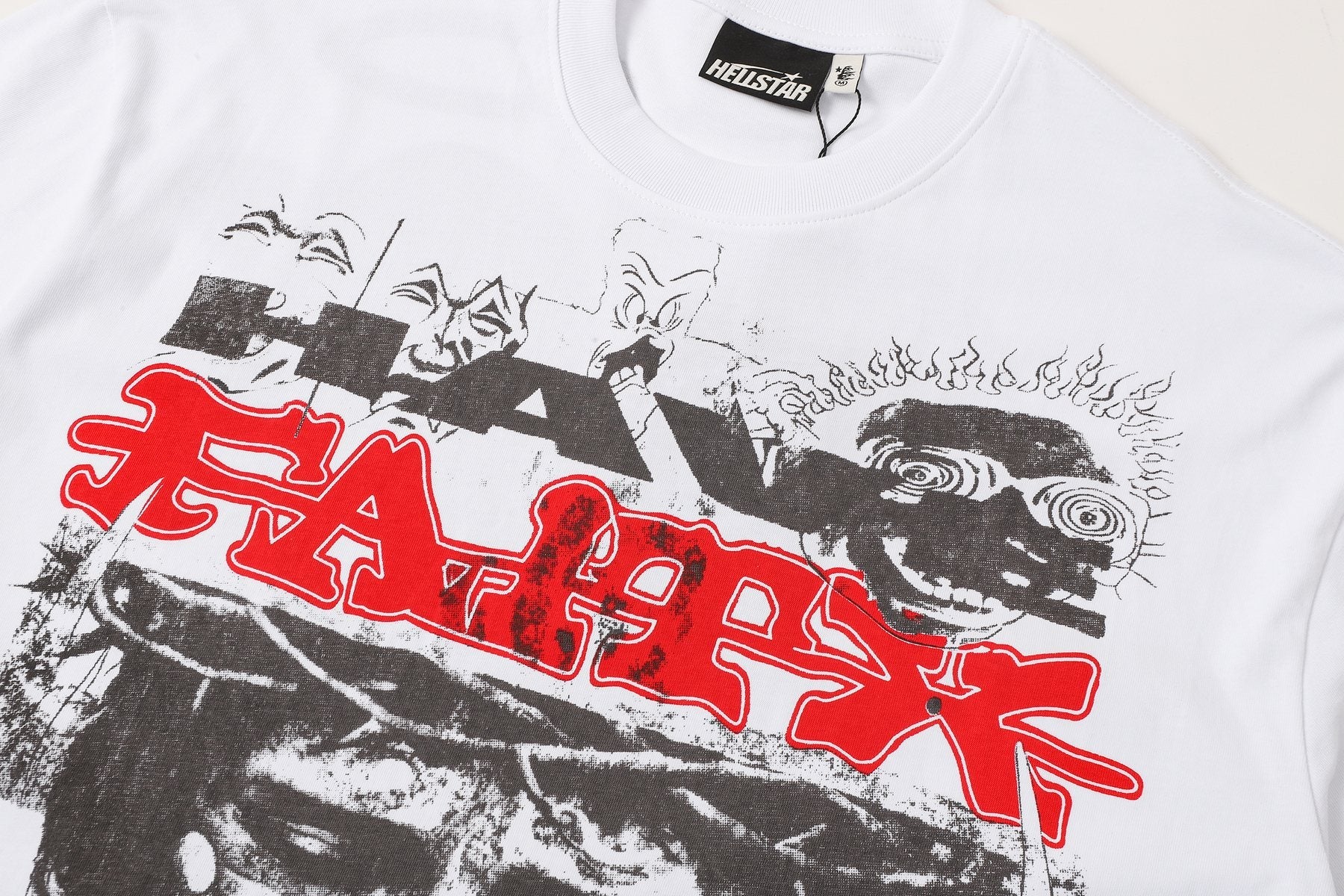 Hellstar Red & Green Graphic Short-Sleeve T-Shirt — detail