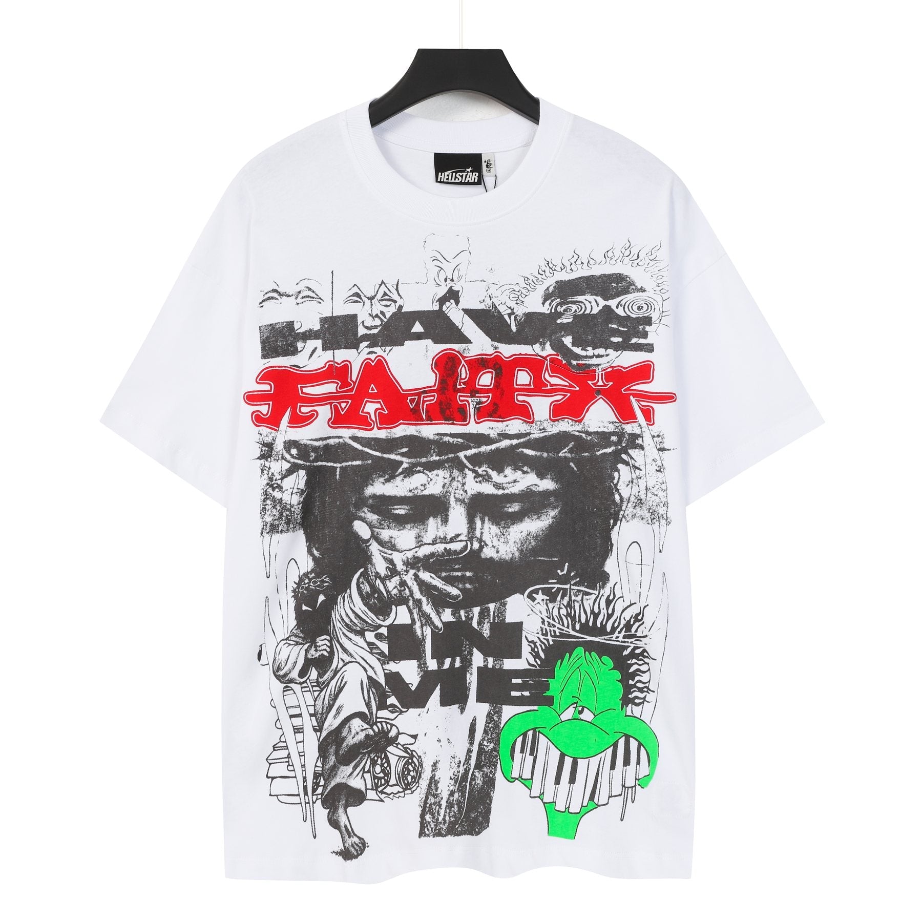 Hellstar Red & Green Graphic Short-Sleeve T-Shirt — front