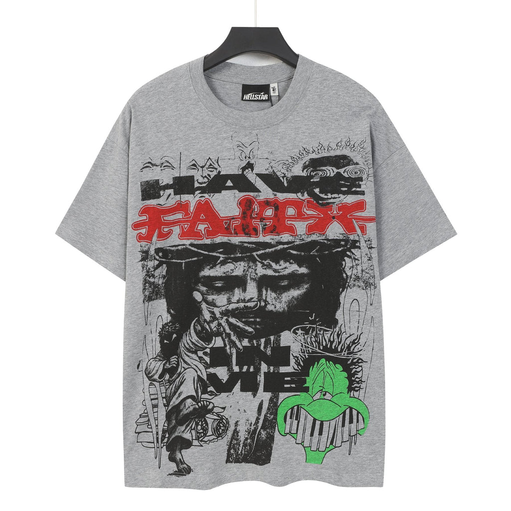 Hellstar Red & Green Graphic Short-Sleeve T-Shirt — front