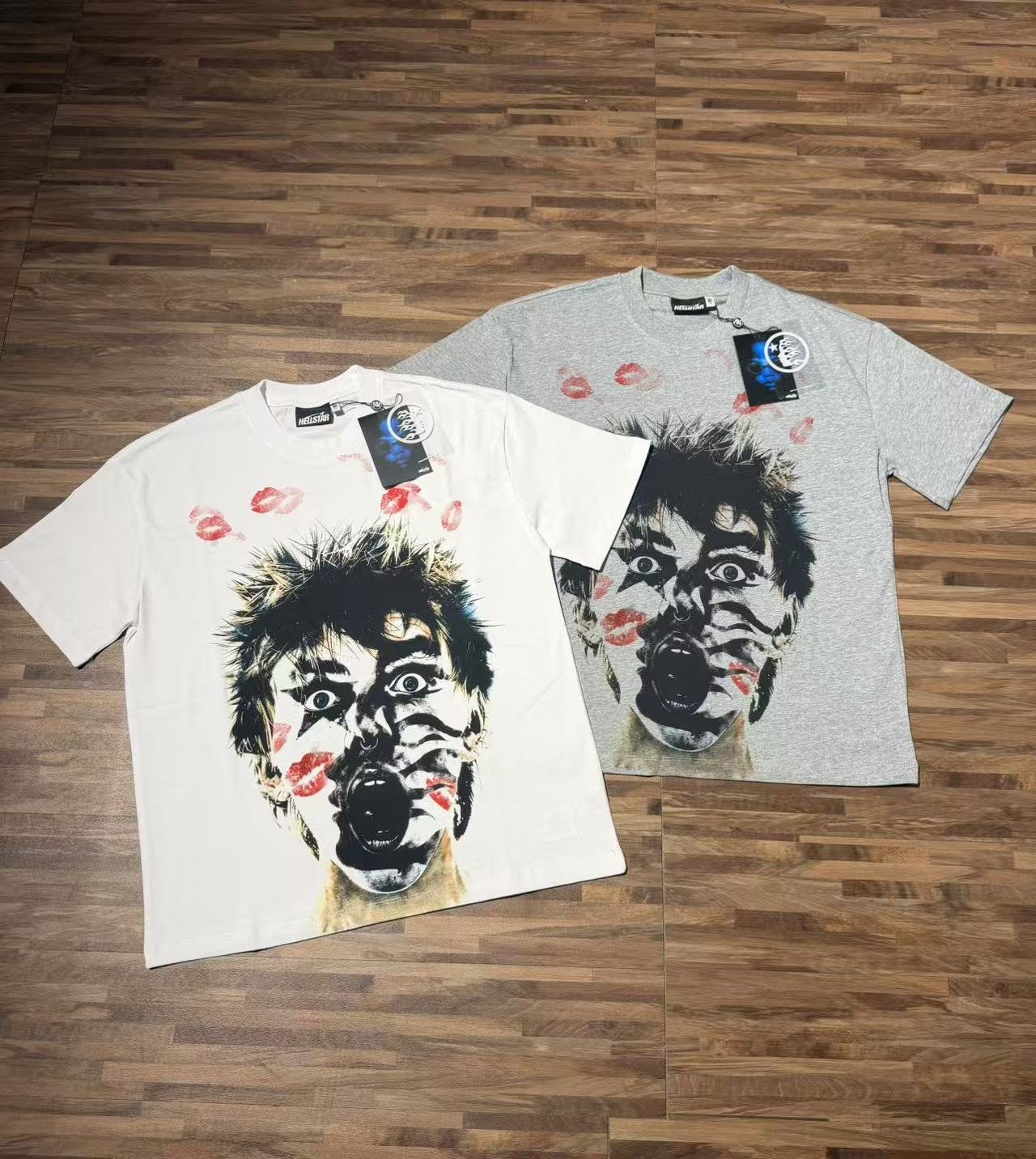 Hellstar Face & Lipstick Graphic Short-Sleeve T-Shirt — context