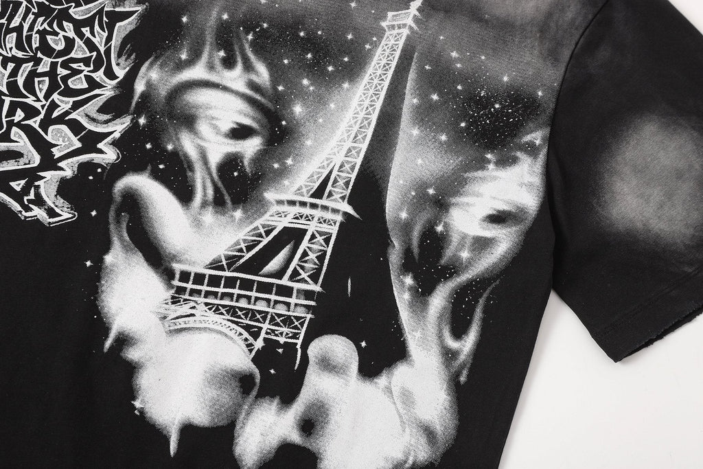 HEISTAR Eiffel Tower Graphic Short-Sleeve T-Shirt — detail