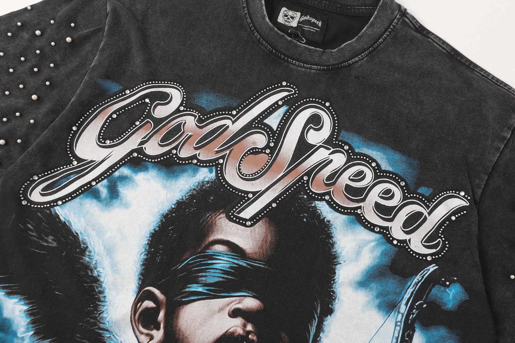 Godspeed Archer Studded Sleeve T-Shirt — detail