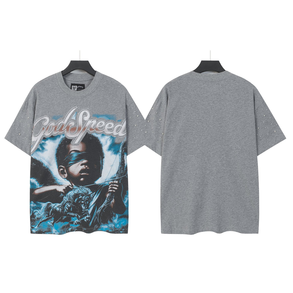 Godspeed Archer Studded Sleeve T-Shirt — front