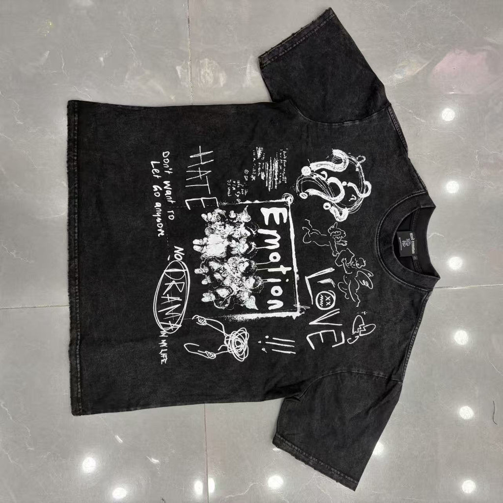 Mixed Emotion Love Hate Dream Graphic T-Shirt — front