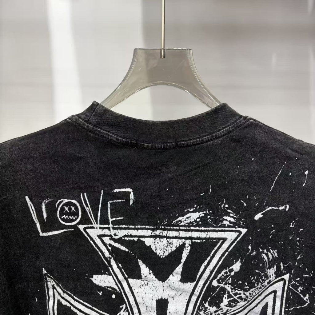 Mixed Emotion Love Hate Dream Graphic T-Shirt — detail