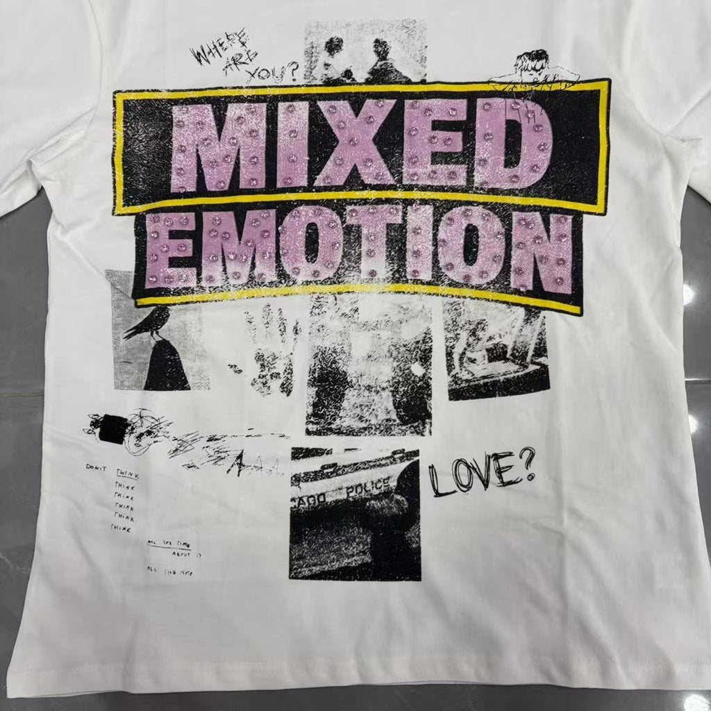 Mixed Emotion Short-Sleeve T-Shirt - White — detail