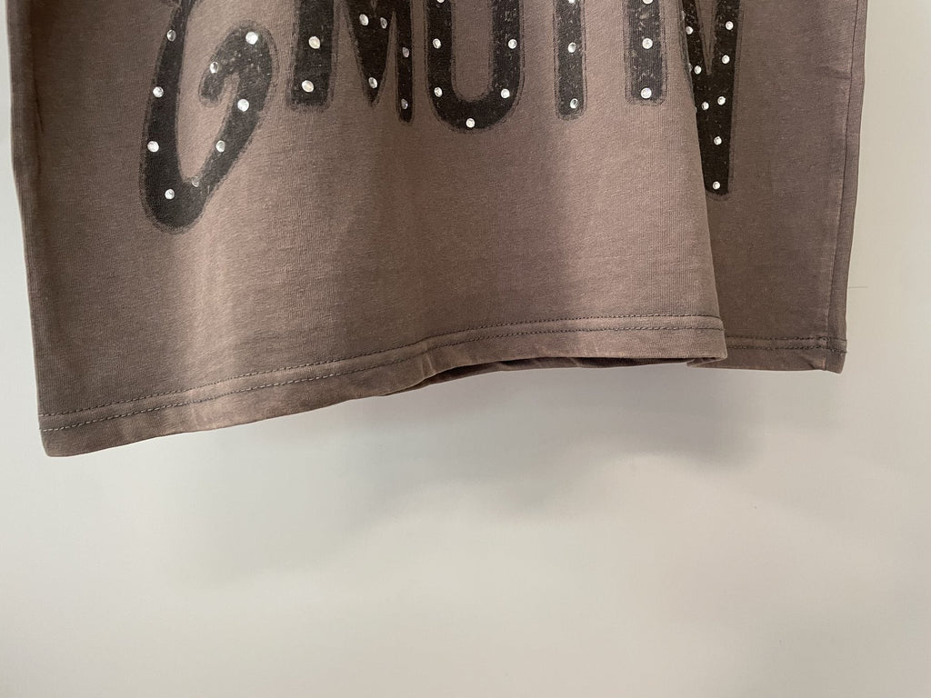Mixed Emotion Warning Graphic Short-Sleeve T-Shirt — detail