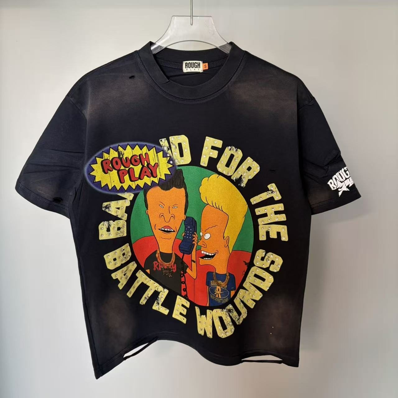 Rough Play Battle Wounds Graphic T-Shirt - Black — hero