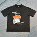 TRIPLE SEVENS Washed Black Front & Back Graphic T-Shirt — hero