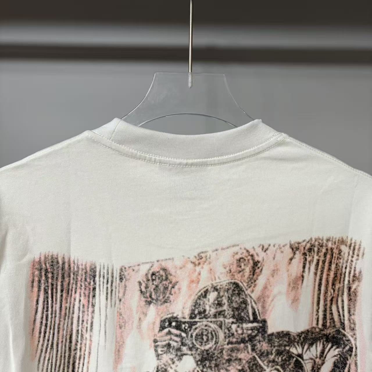 TRIPLE SEVENS Cream Front & Back Graphic T-Shirt — detail